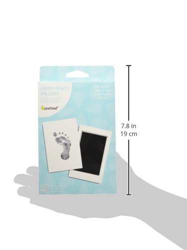 Pearhead Newborn Baby Handprint ou empreinte Clean-Touch encre Pad, 2  utilisations, aucun mess et bébé sûr, encre bleu